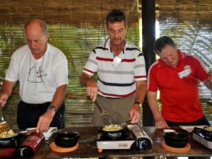 make banh xeo the vietnam traditional cake on red bridge cooking class