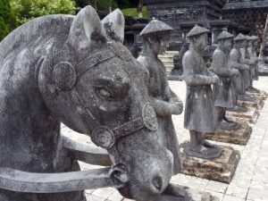 statues in Khai Dinh Tombs vietnam adventure tours