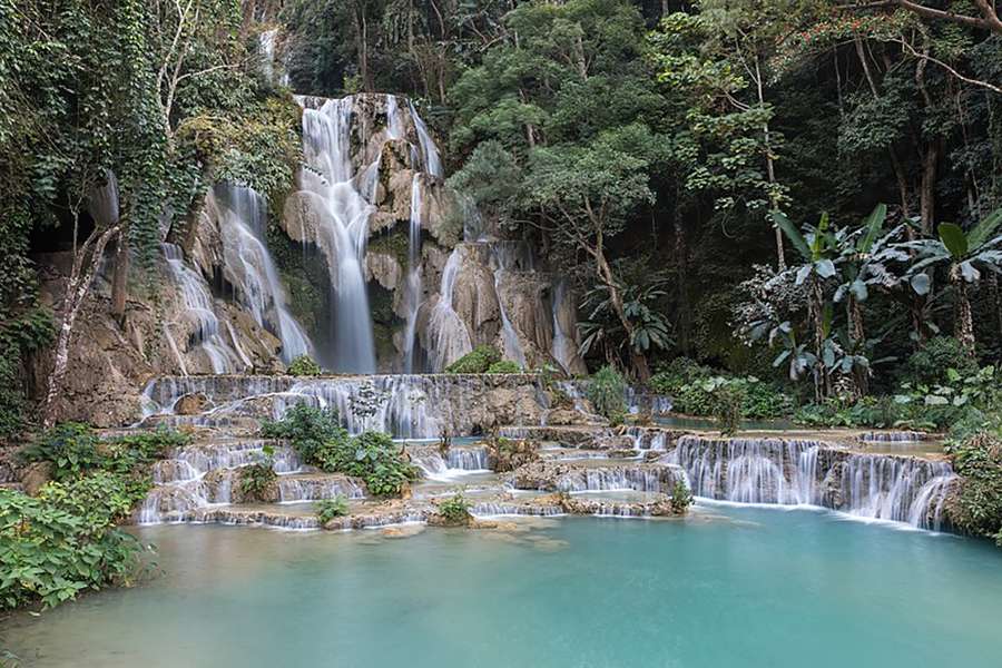 Khouang Si waterfalls -Vietnam Laos tour