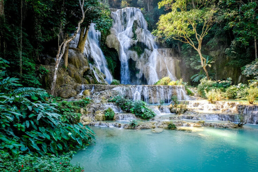 Kuang Si waterfall -Indochina tour package