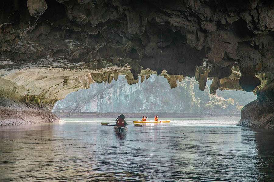 Light and Dark Cave-Vietnam adventure tours