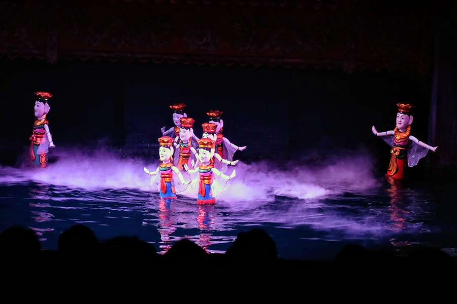 Water puppet show- Indochina tour package